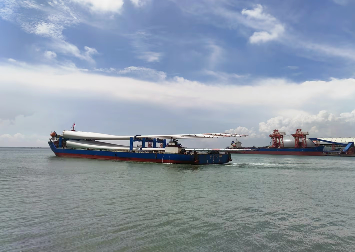 Blade transportation of CGN Huizhou Offshore wind Power project