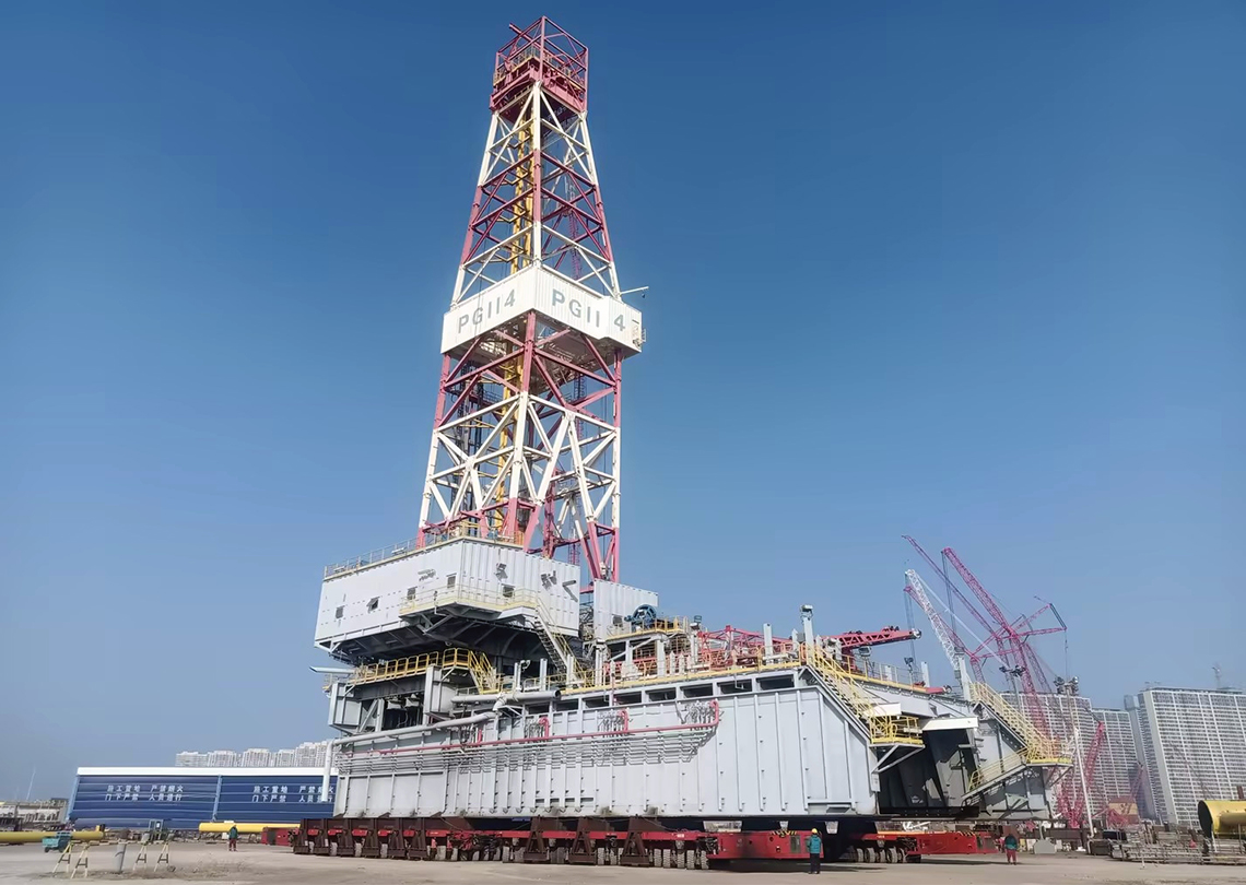 Qingdao Merchants Heavy Industry lift drilling platform cantilever & drilling package overall back-assembly project